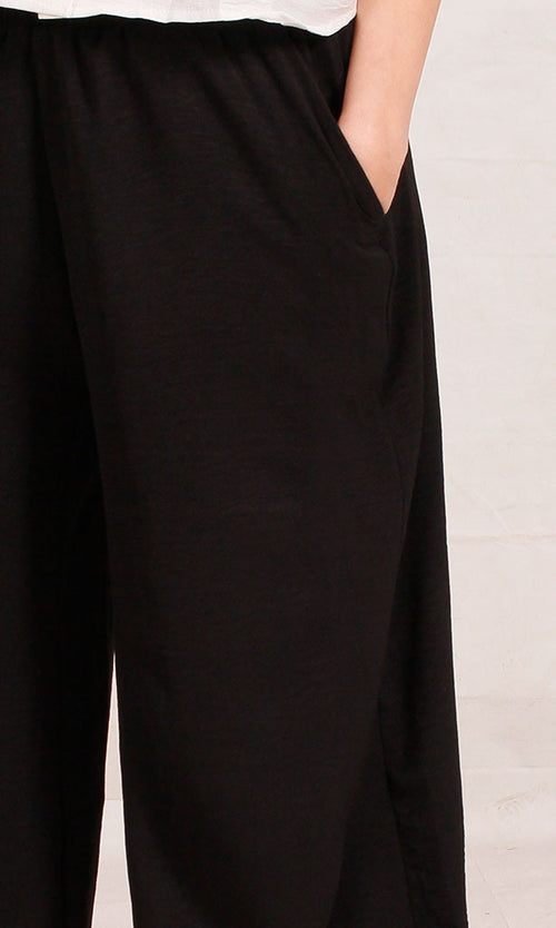 O204323 - Wide-Leg Pants - Black