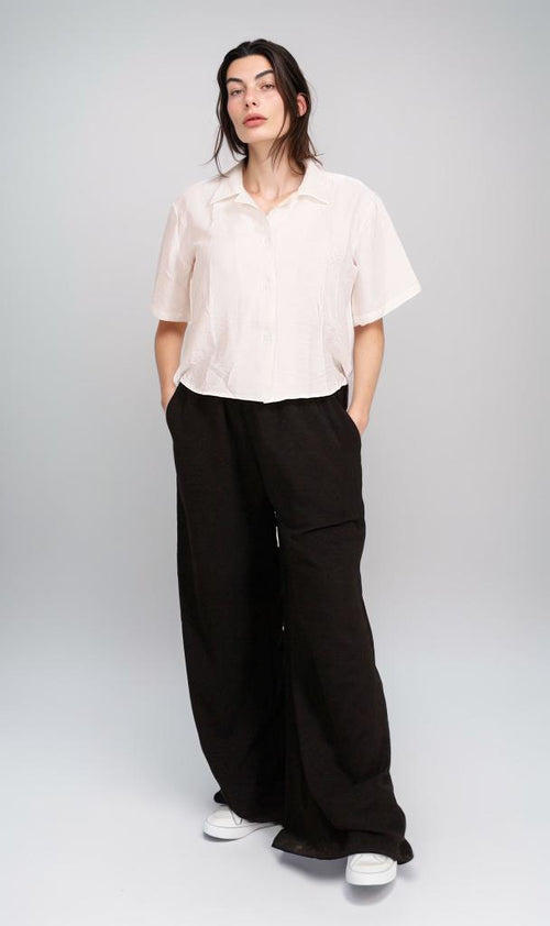 O204323 - Wide-Leg Pants - Black