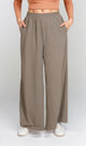O204325-O204325 - Wide-Leg Relaxed Pants - Olive