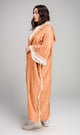 O204327 - Embroidered Linen Kimono - Rust Brown
