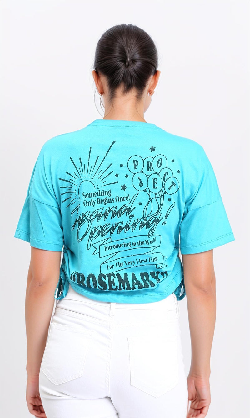 O203334 - "Rosemary" Summer Tee with Darwstring - Sky Blue