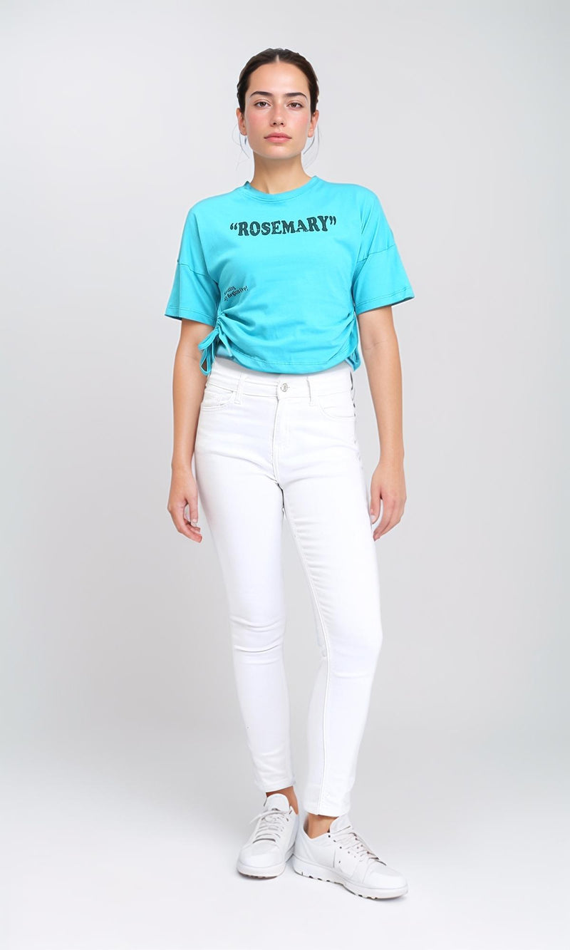 O203334 - "Rosemary" Summer Tee with Darwstring - Sky Blue