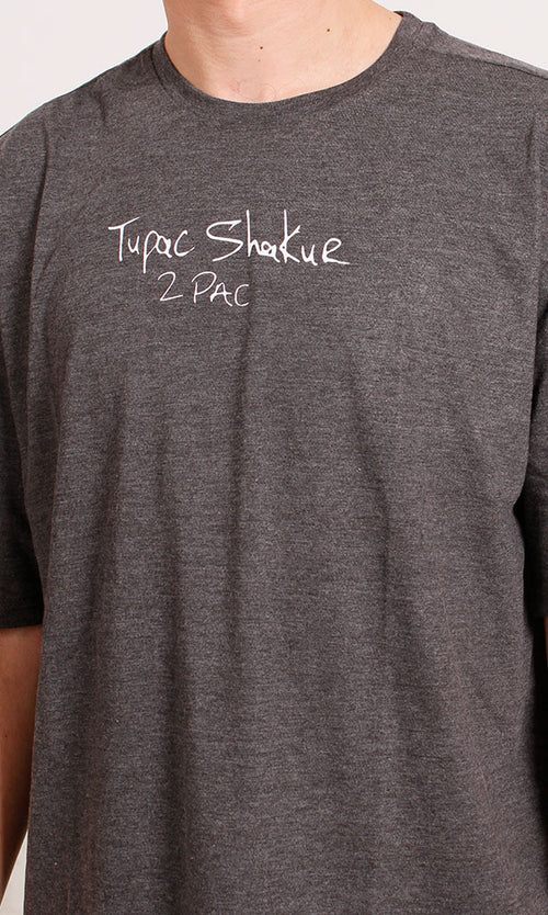 R204519 - Graphic Printed Oversized T-Shirt - Charcoal Grey