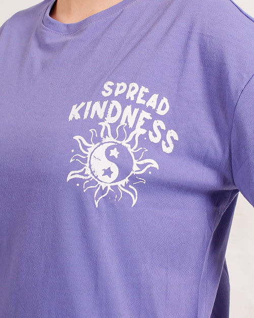 Ravin "Spread Kindness" Oversized Graphic T-Shirt – Purple - R204525