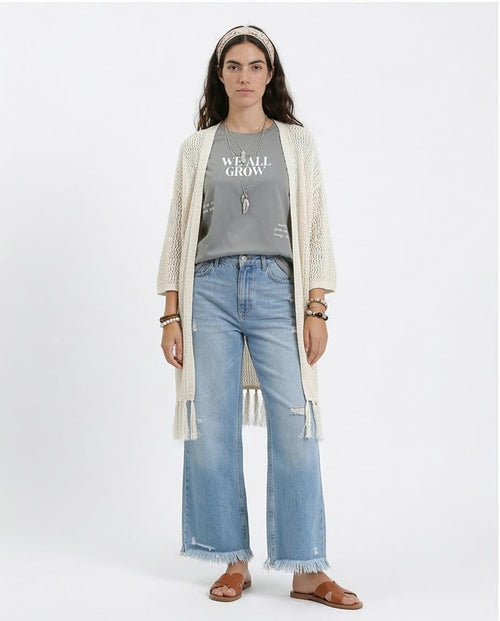 Ravin | "We All Grow" Oversized Graphic T-Shirt – Slate Grey - R204528