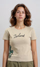 R204534 - Short Sleeves Printed Regular Tee - Light Coffee