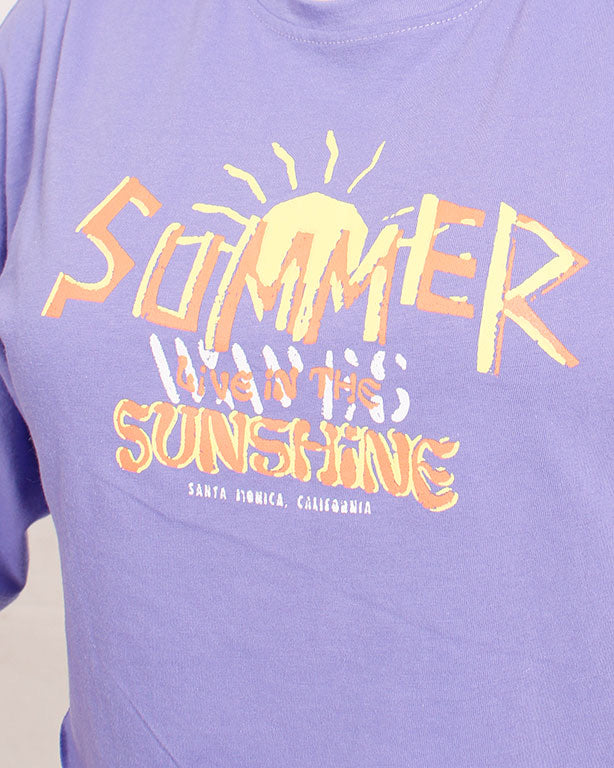 Ravin Women’s Summer Sunshine Cropped Graphic T-Shirt - Purple - R204536