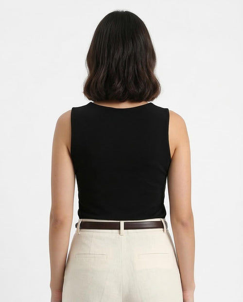 Ravin Women's Essential Sleeveless Scoop Neck Tank Top - Black - R204592