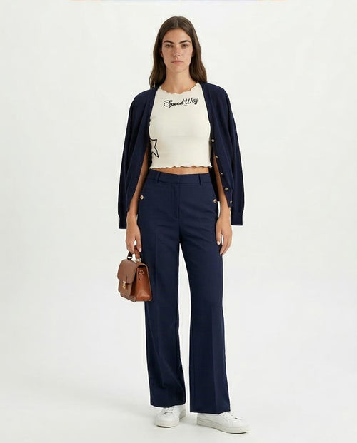 Ravin Women's Lettuce-Edge "Speed Way" Graphic Crop Top - White - R204606