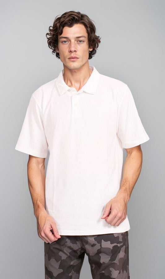 R204663 - Classic Pique Polo Shirt - White