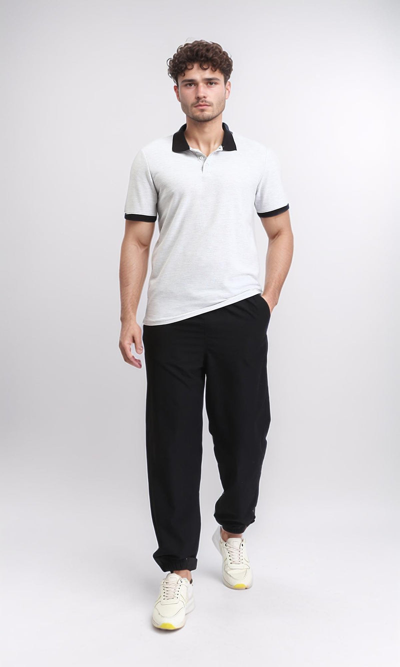 R204665 - Short Sleeves Regular Polo Shirt - Heather Light Grey