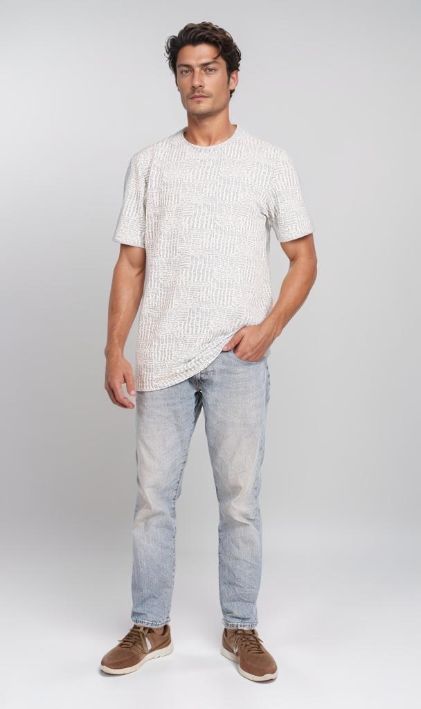 R204672 - Textured Summer Melton T-Shirt – Off-White
