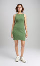 R204688 - Feminine Ribbed Slip On Bodycon Dress - Light Green