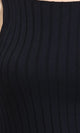R204690 - Sleeveless Slip On Ribbed Midi Dress - Black