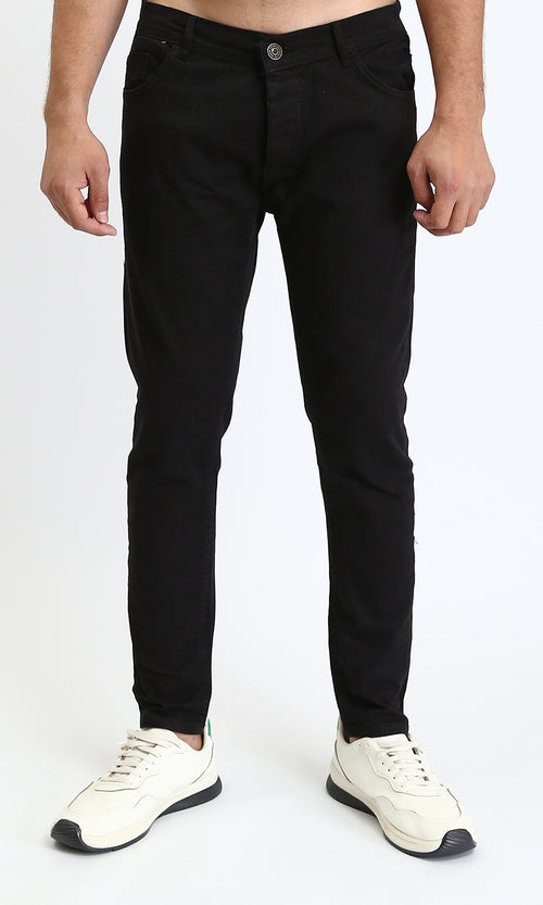 R204818 - Skinny Fit Casual Solid Jeans - Black