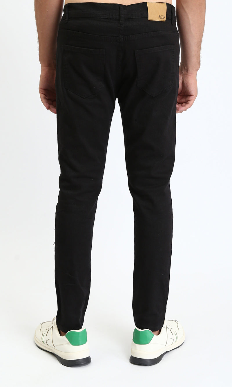 R204818 - Skinny Fit Casual Solid Jeans - Black