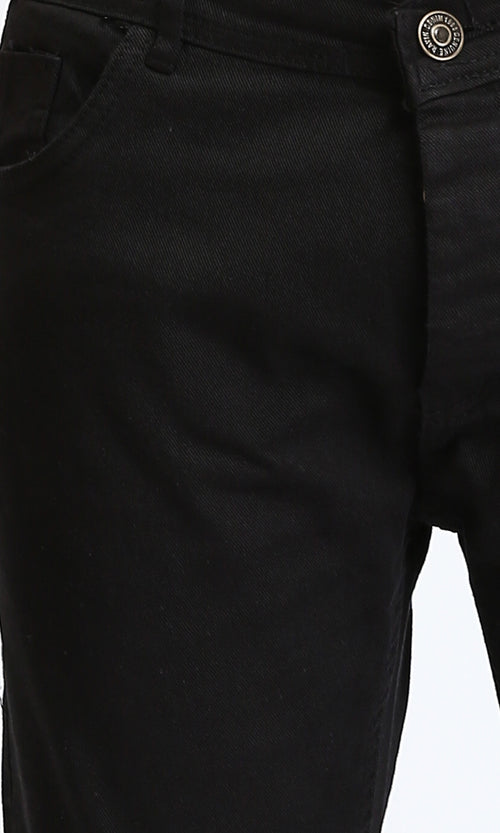 R204818 - Skinny Fit Casual Solid Jeans - Black