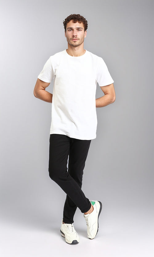 R204818 - Skinny Fit Casual Solid Jeans - Black