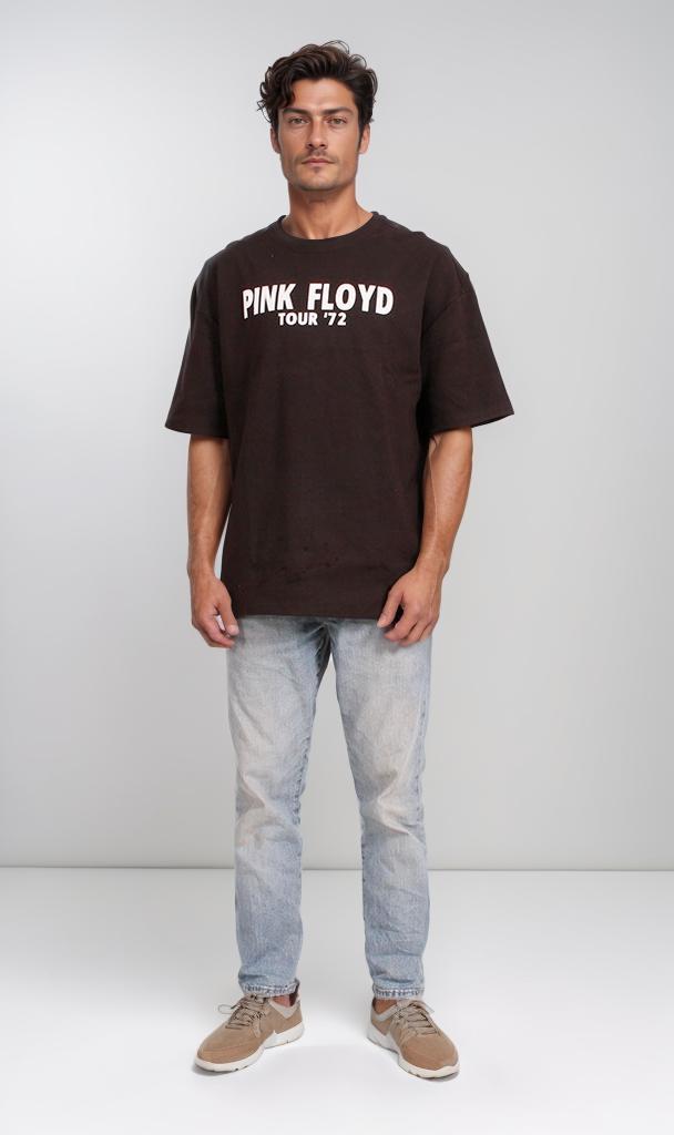 R204826 - Pink Floyd Tour '72 Graphic T-Shirt – Black