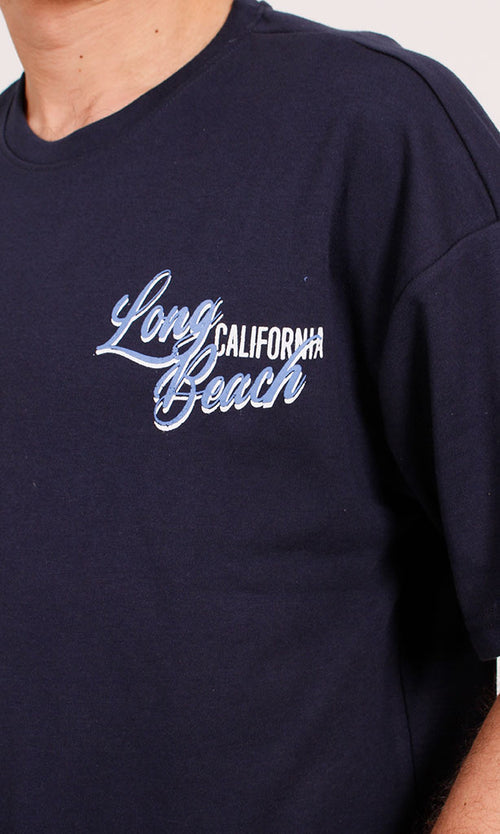 R204832 - Wave Reader Graphic T-Shirt – Navy Blue