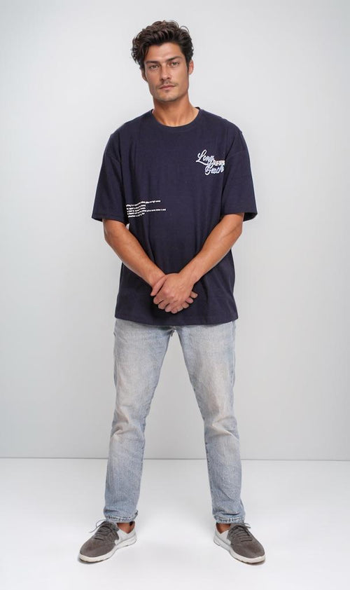 R204832 - Wave Reader Graphic T-Shirt – Navy Blue