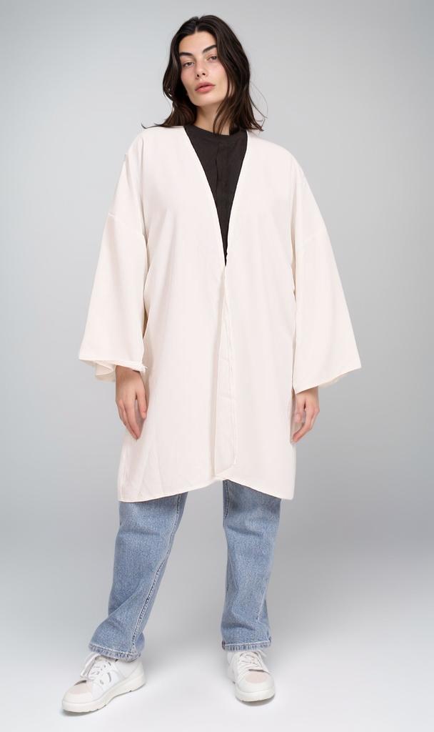 R204838 - Crepe Chiffon Kimono - White