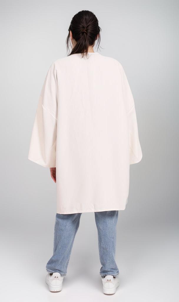 R204838 - Crepe Chiffon Kimono - White