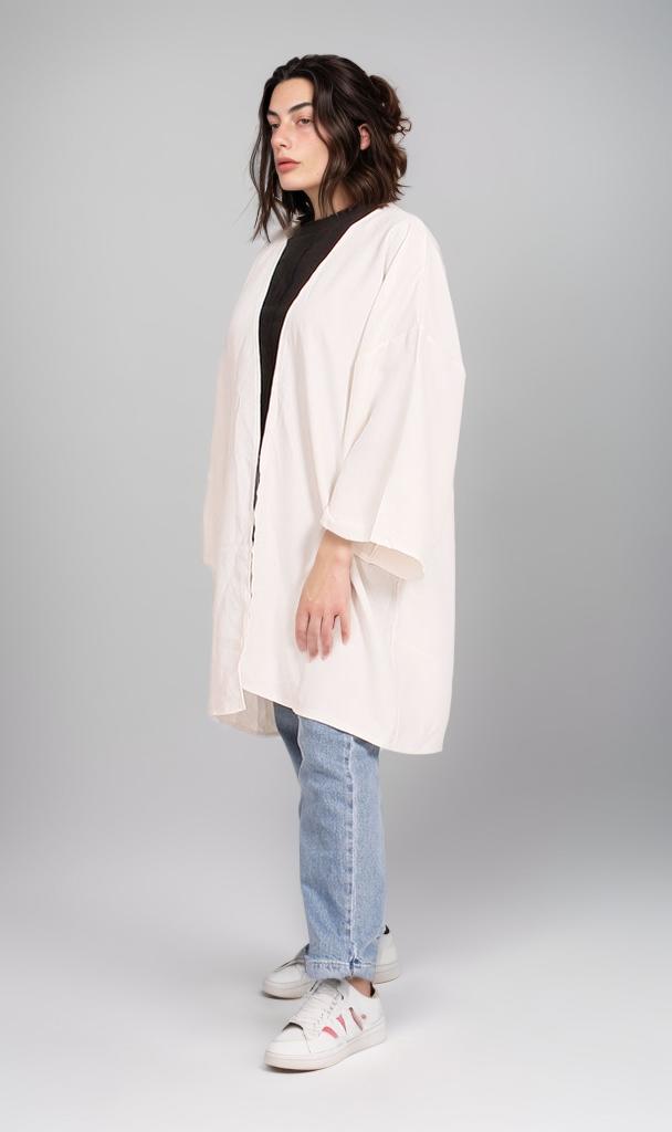 R204838 - Crepe Chiffon Kimono - White