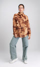 R204840 - Patterned Long Sleeves Relaxed Shirt - Camel & Brown