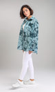 R204842-Long Sleeves Tie Dye Relaxed Shirt - Forest Green