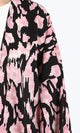 R204870 - Patterned Open Neckline Cardigan - Pink & Black