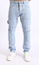 R204997 - Casual Jeans with Multiple Pockets - Ice Blue