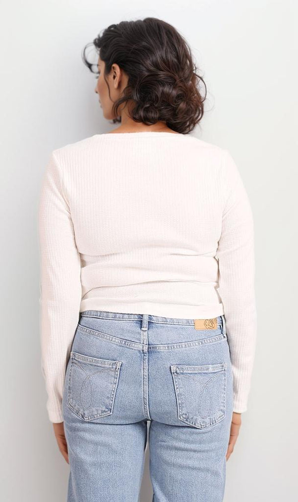 R205491 - Wayvile Long Sleeve Basic Top - Cream