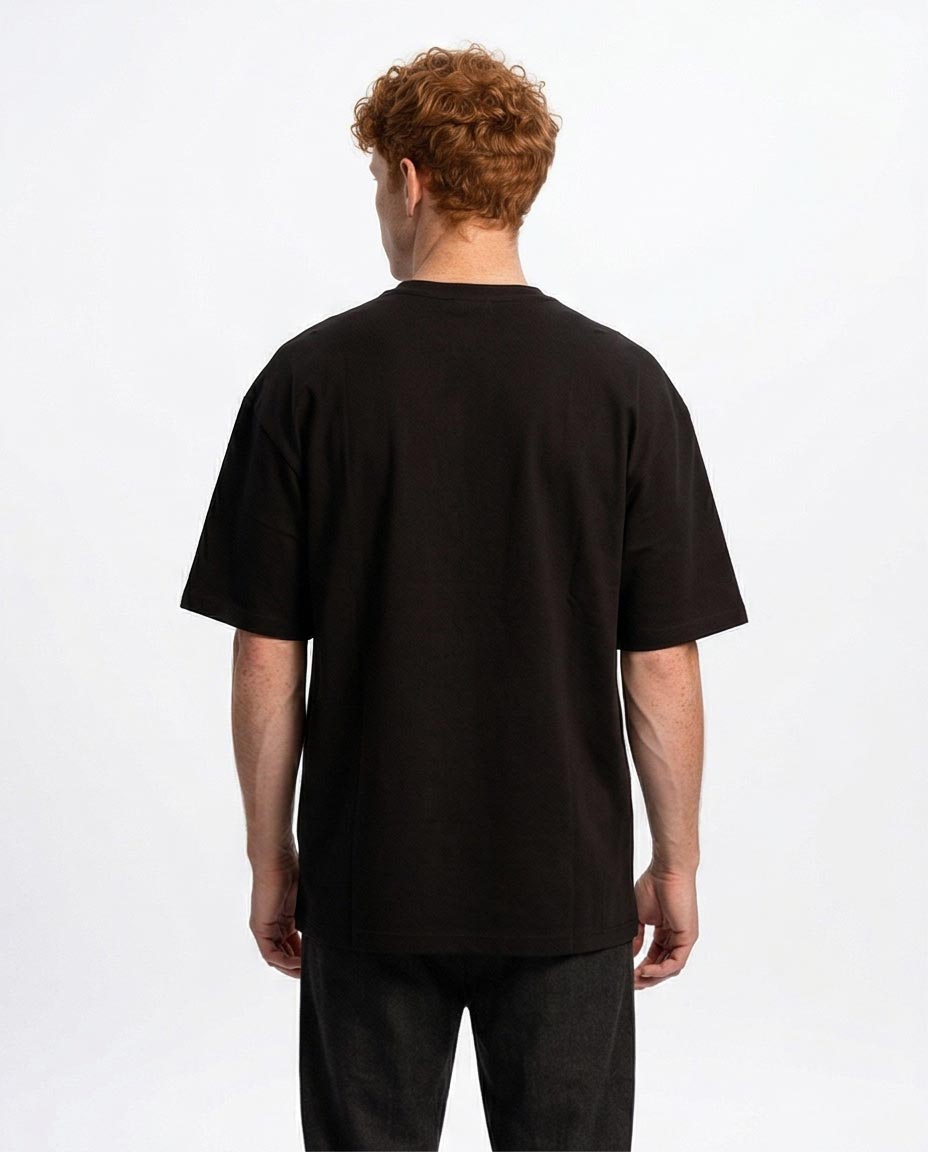 Ravin Men's Oversized Heavyweight T-Shirt with Tonal 3D "RAVIN" Embossed Logo - R205814