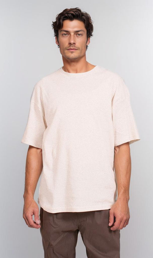 R205824 - Textured Oversized T-Shirt – Off-White