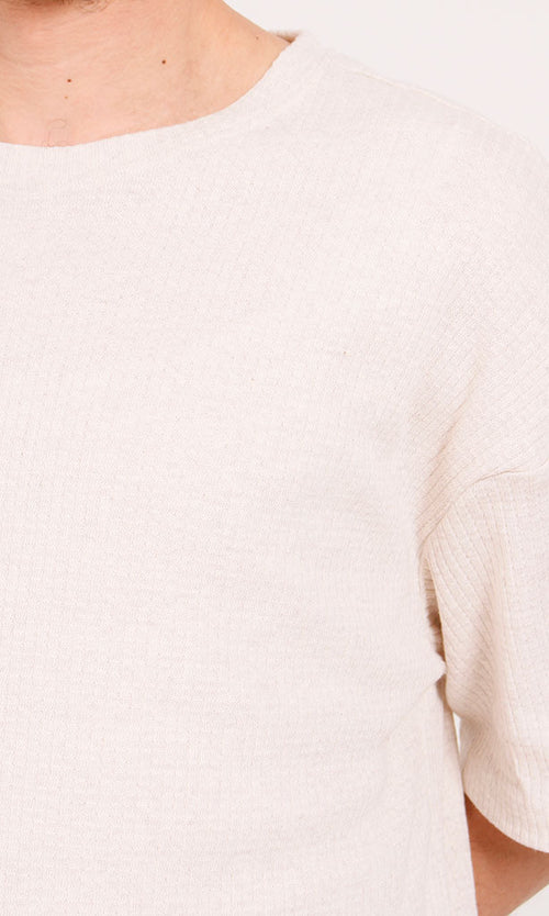 R205824 - Textured Oversized T-Shirt – Off-White