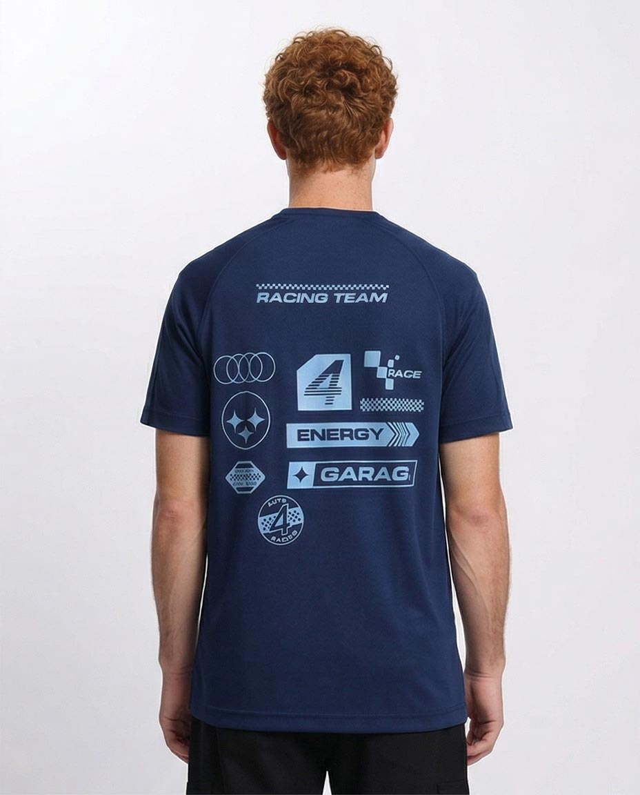 Ravin | Men’s Elevated Racing Graphic Raglan T-Shirt – Navy - R205842