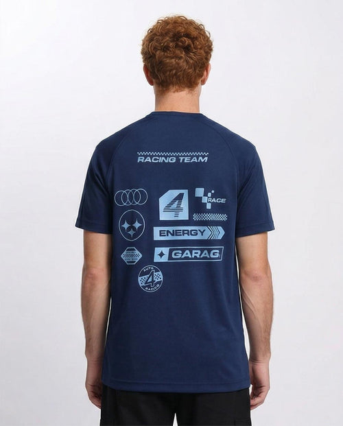 Ravin | Men’s Elevated Racing Graphic Raglan T-Shirt – Navy - R205842