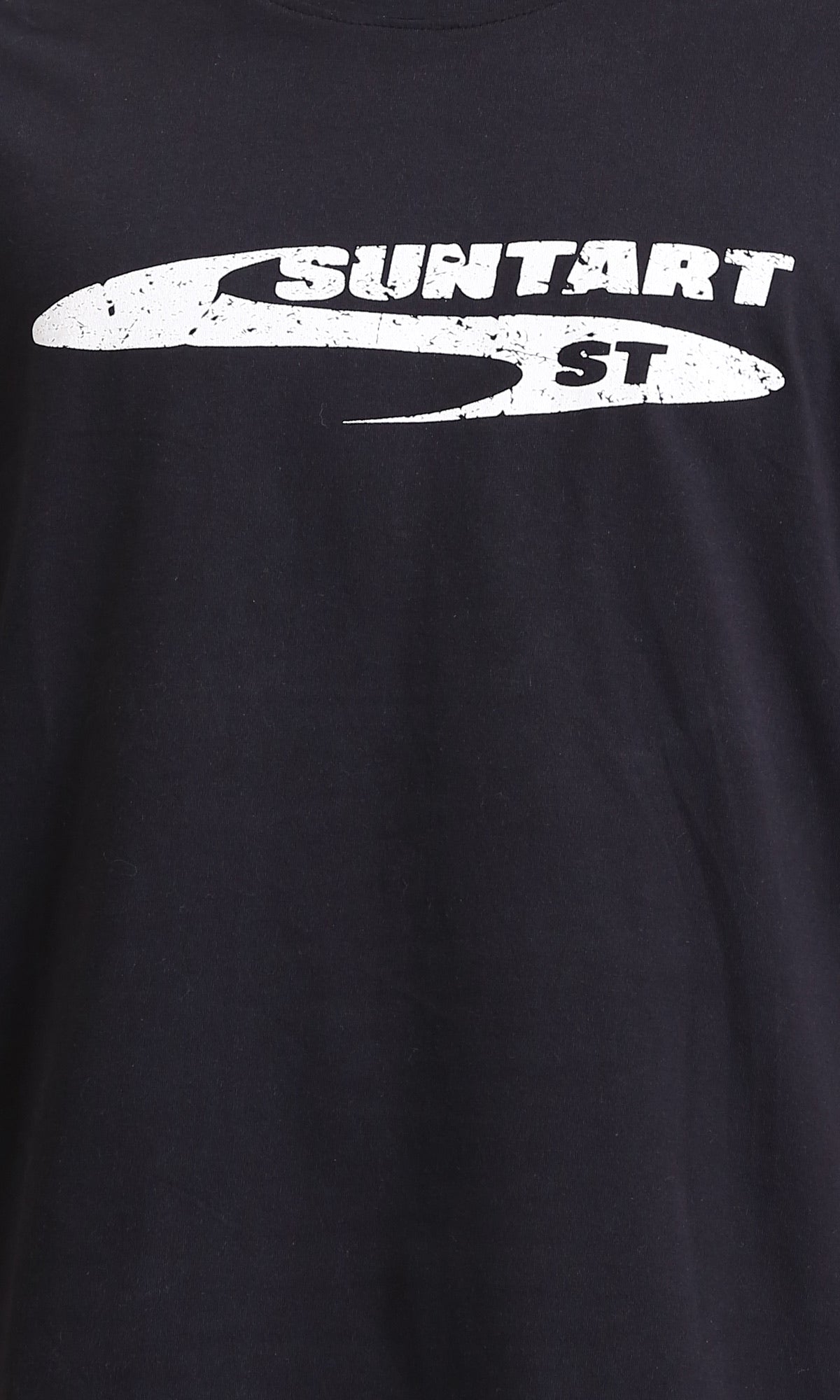 R205843 - Slip On Printed Oversized Summer Tee - Black
