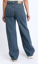 R205928 - Trendy Solid Wide Leg Jeans - Standard Blue