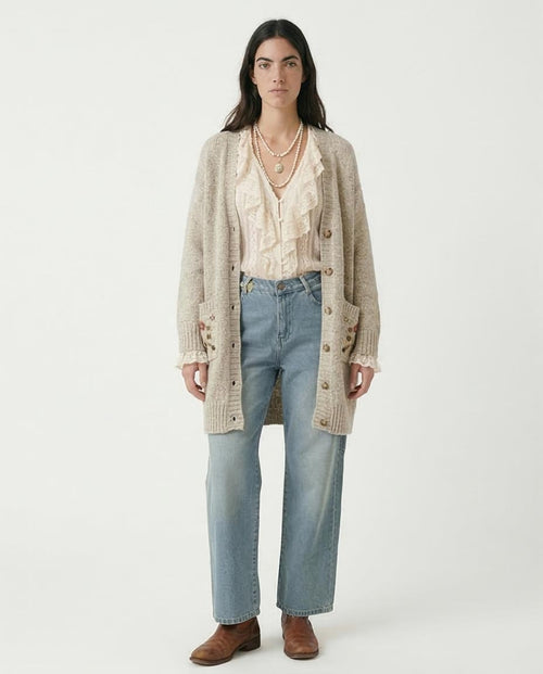 Ravin Women's Wide Leg Heavily Washed Jeans - Light Blue - R205932