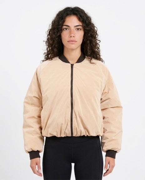 Ravin Women’s Cropped Insulated Bomber Jacket - Khaki/Chocolate - r205936