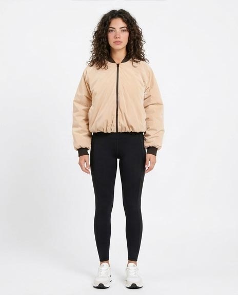 Ravin Women’s Cropped Insulated Bomber Jacket - Khaki/Chocolate - r205936