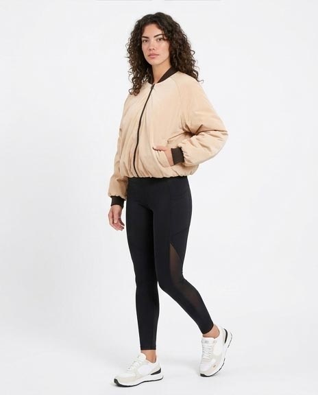 Ravin Women’s Cropped Insulated Bomber Jacket - Khaki/Chocolate - r205936