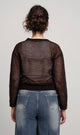 R205966-R205966 - Open Knit Sheer Sweater - Black