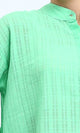 R206077 - Long Sleeves Buttons Down Long Shirt - Green