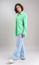R206085 - Long Sleeve Solid Shirt with Front Pockets - Seafoam