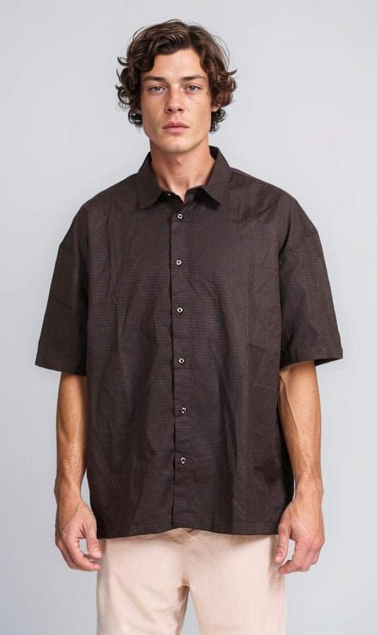 R206336 - Ready Garment Short-Sleeve Button-Up Shirt - Black