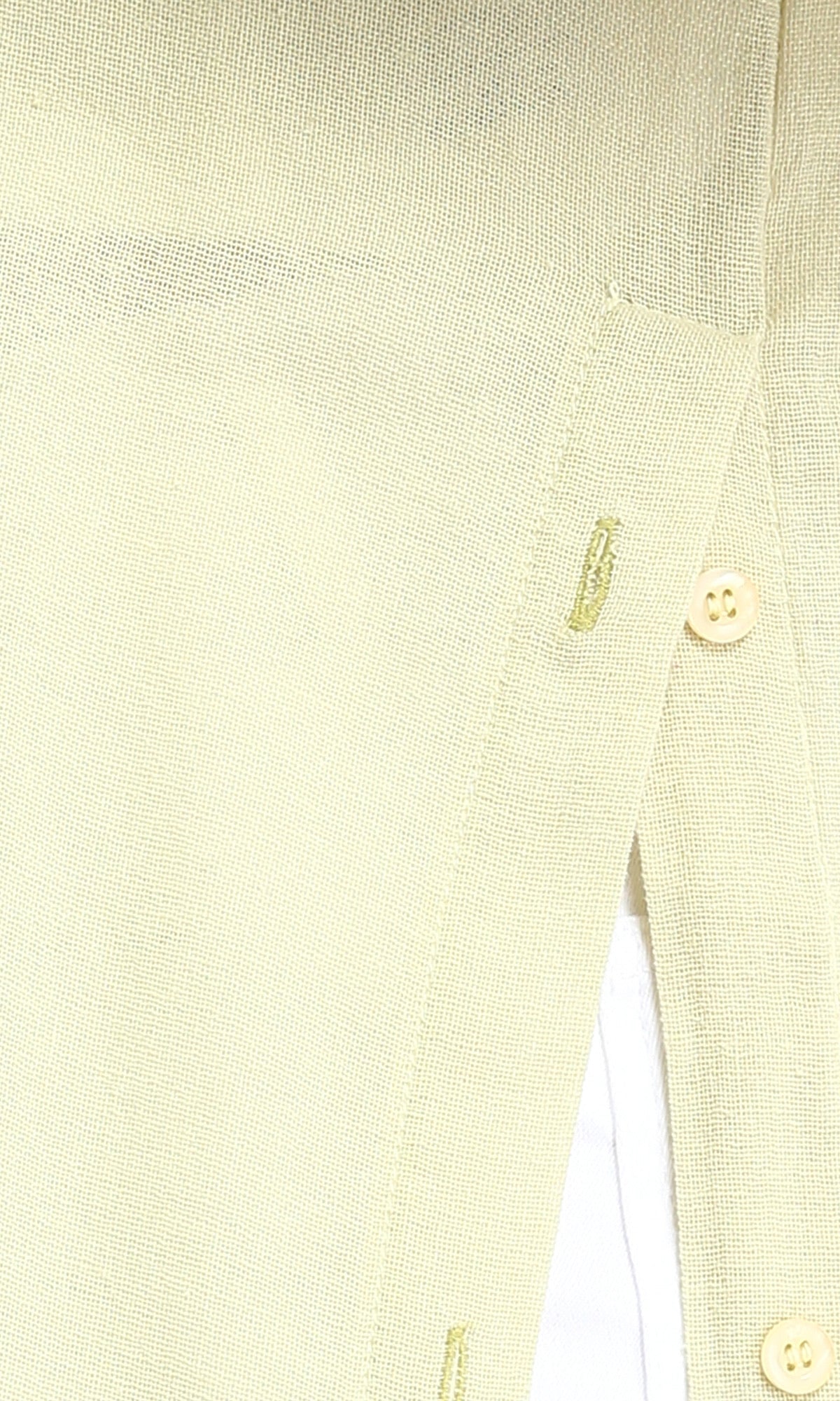 R206361 - Casual Long Sleeves Regular Fit Shirt - Yellow Green