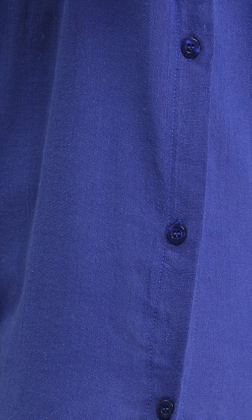 R206366 - Casual Long Sleeves Regular Fit Shirt - Dark Blue